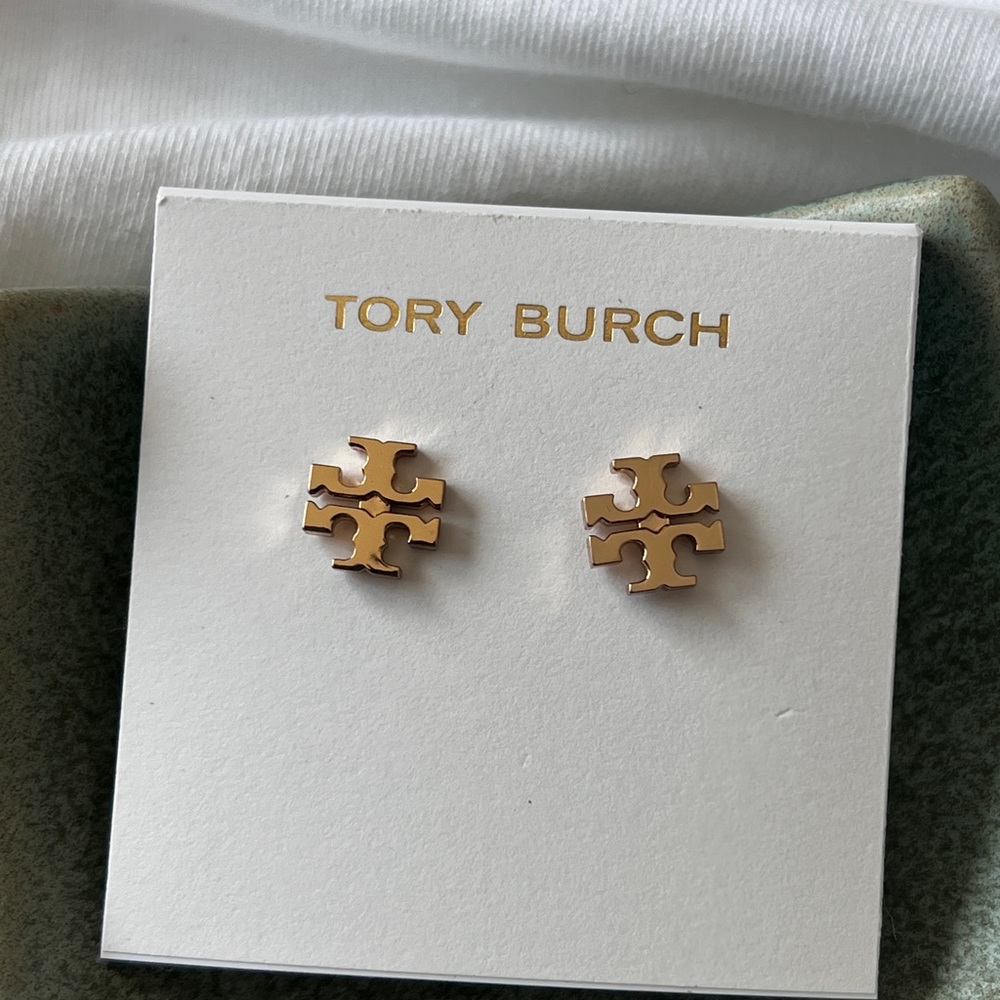 Tory Burch Logo Earrings - Picture 2 of 7